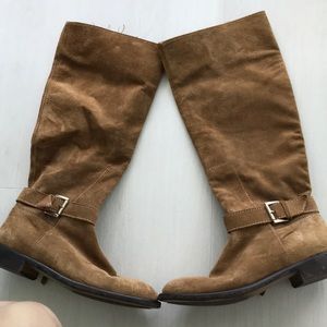 Zara Brown Suede Boots. Size 8.